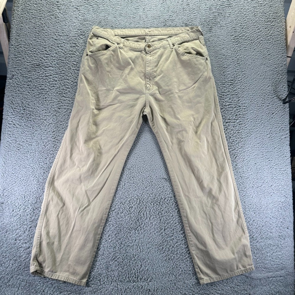 Vintage Polo Jeans Ralph Lauren Pant Mens 38x30 Beige Cotton Carpenter Baggy